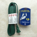 16/2 spt-2 15' Household Extension Cord - Brown,white,green